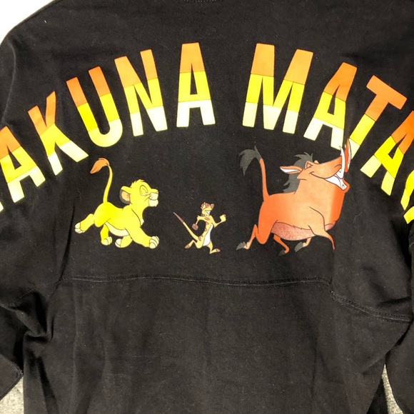 Disney Lion King Spirit Jersey Unisex XS Black Cotton Hakuna Matata Fandom Shirt - Picture 5 of 5